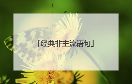 经典非主流语句