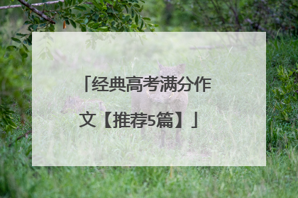 经典高考满分作文【推荐5篇】