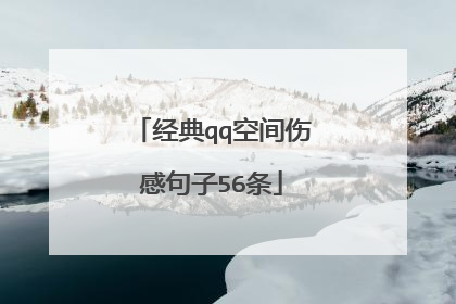 经典qq空间伤感句子56条