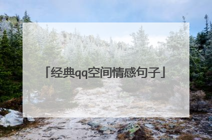 经典qq空间情感句子