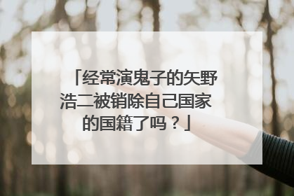 经常演鬼子的矢野浩二被销除自己国家的国籍了吗?