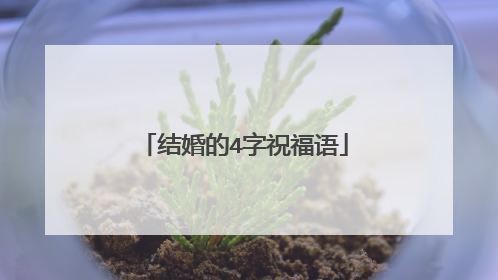 结婚的4字祝福语