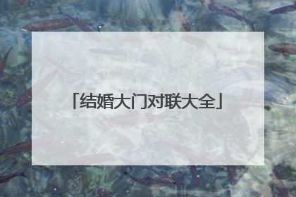 结婚大门对联大全