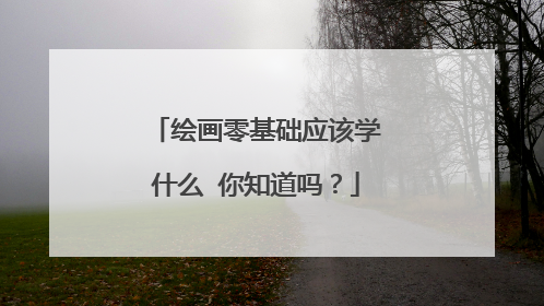 绘画零基础应该学什么 你知道吗？