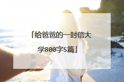 给爸爸的一封信大学800字5篇
