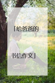 给爸爸的书信作文