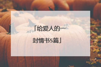 给爱人的一封情书5篇