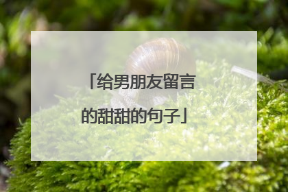 给男朋友留言的甜甜的句子
