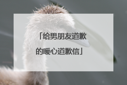 给男朋友道歉的暖心道歉信