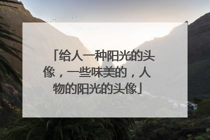 给人一种阳光的头像，一些味美的，人物的阳光的头像