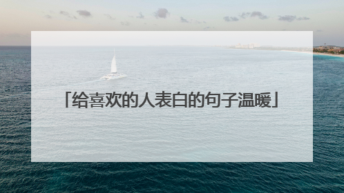 给喜欢的人表白的句子温暖