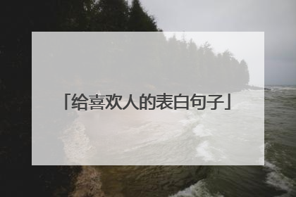 给喜欢人的表白句子
