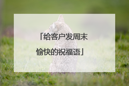 给客户发周末愉快的祝福语