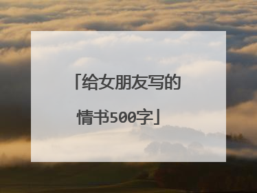 给女朋友写的情书500字