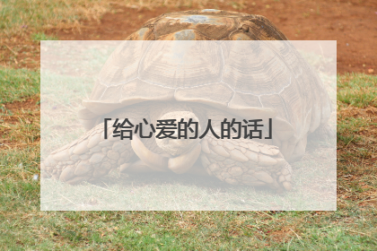 给心爱的人的话