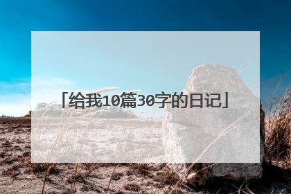 给我10篇30字的日记