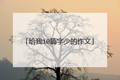 给我10篇字少的作文