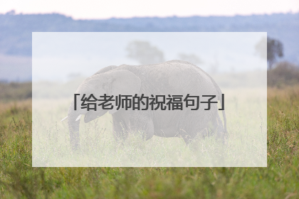 给老师的祝福句子