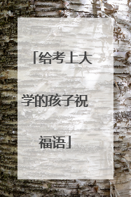 给考上大学的孩子祝福语