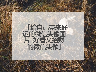 给自己带来好运的微信头像图片 好看又招财的微信头像