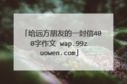 给远方朋友的一封信400字作文 wap.99zuowen.com