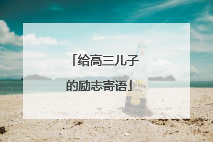 给高三儿子的励志寄语