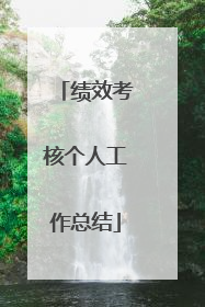 绩效考核个人工作总结
