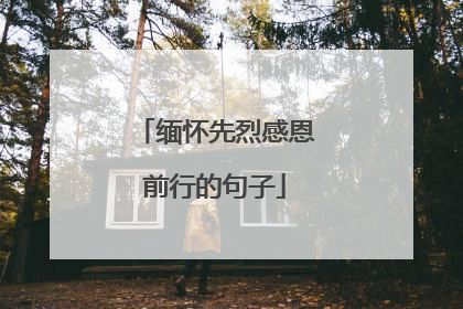 缅怀先烈感恩前行的句子