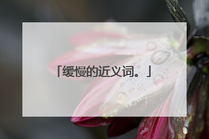 缓慢的近义词。