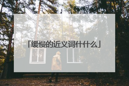 缓慢的近义词什什么