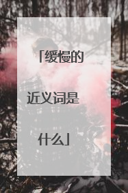 缓慢的近义词是什么