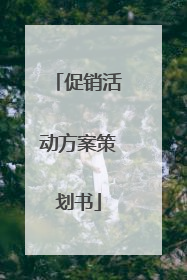 促销活动方案策划书