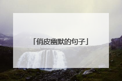 俏皮幽默的句子