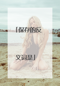 保存的反义词是
