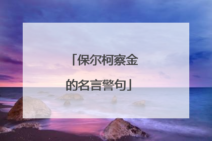 保尔柯察金的名言警句