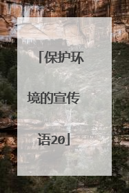保护环境的宣传语20