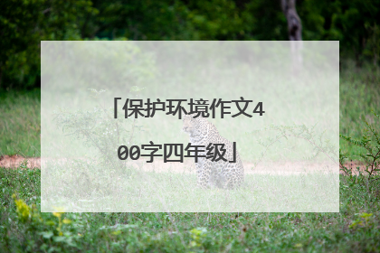 保护环境作文400字四年级