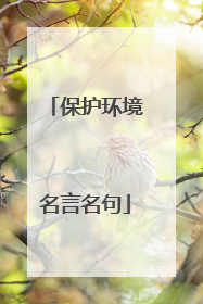 保护环境名言名句