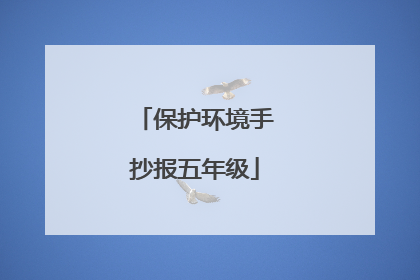 保护环境手抄报五年级