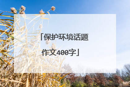 保护环境话题作文400字