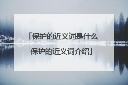保护的近义词是什么 保护的近义词介绍