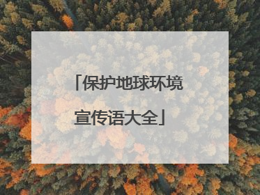 保护地球环境宣传语大全