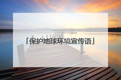 保护地球环境宣传语