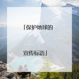 保护地球的宣传标语