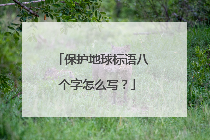 保护地球标语八个字怎么写?