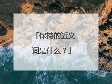 保持的近义词是什么?