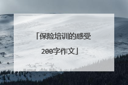 保险培训的感受200字作文