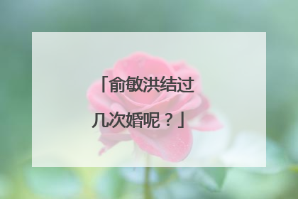 俞敏洪结过几次婚呢？