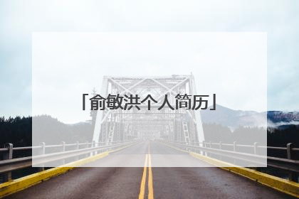 俞敏洪个人简历