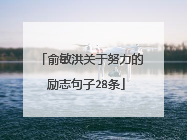 俞敏洪关于努力的励志句子28条